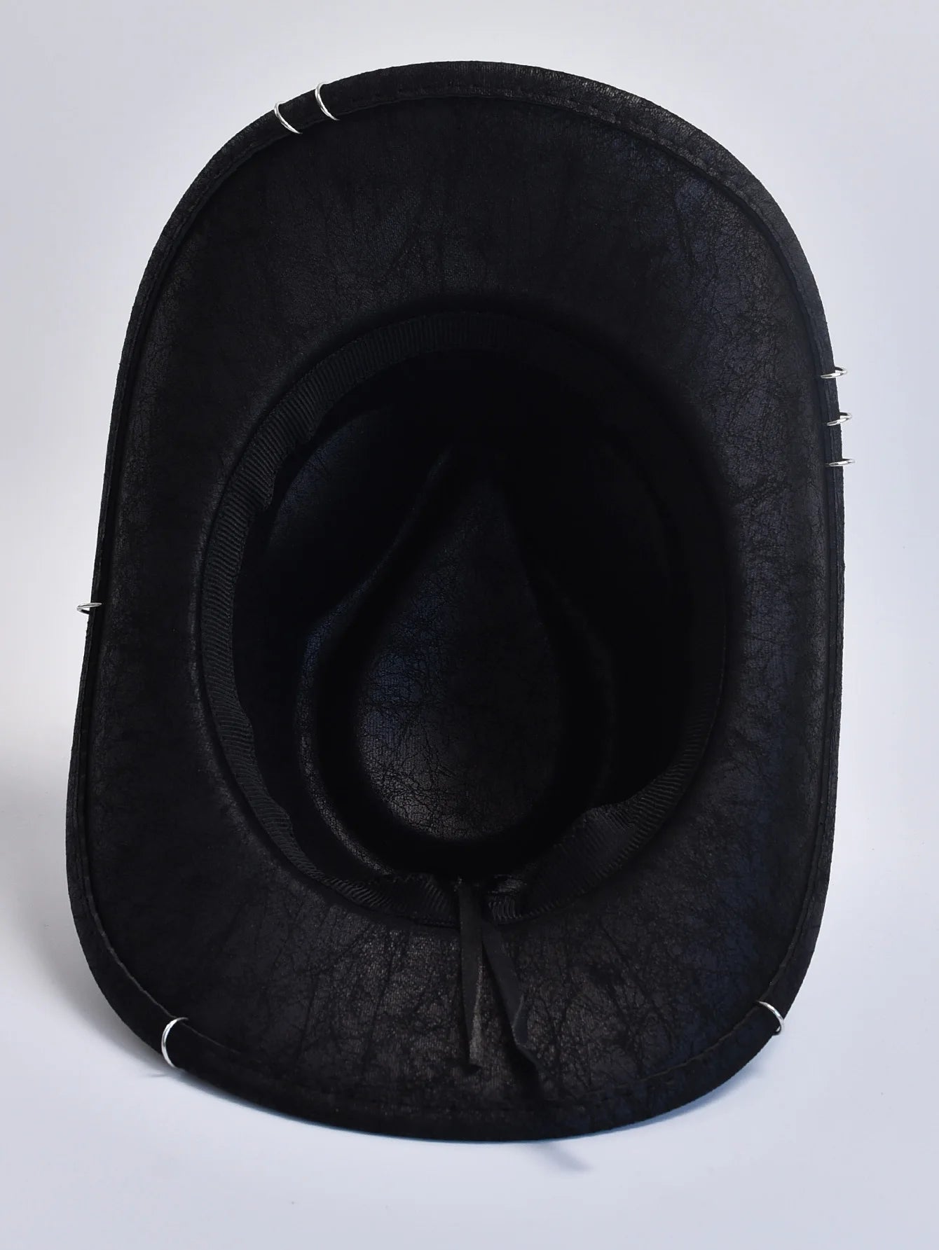 Faux Leather Vintage Western Cowboy Hat – Panama Jazz Hat for Men & Women