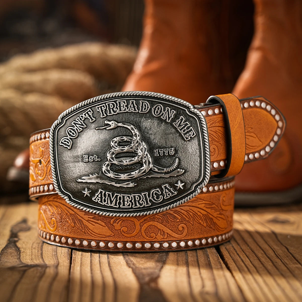 Vintage Western Belt – Unisex PU Leather Belt with Alloy Snake Buckle