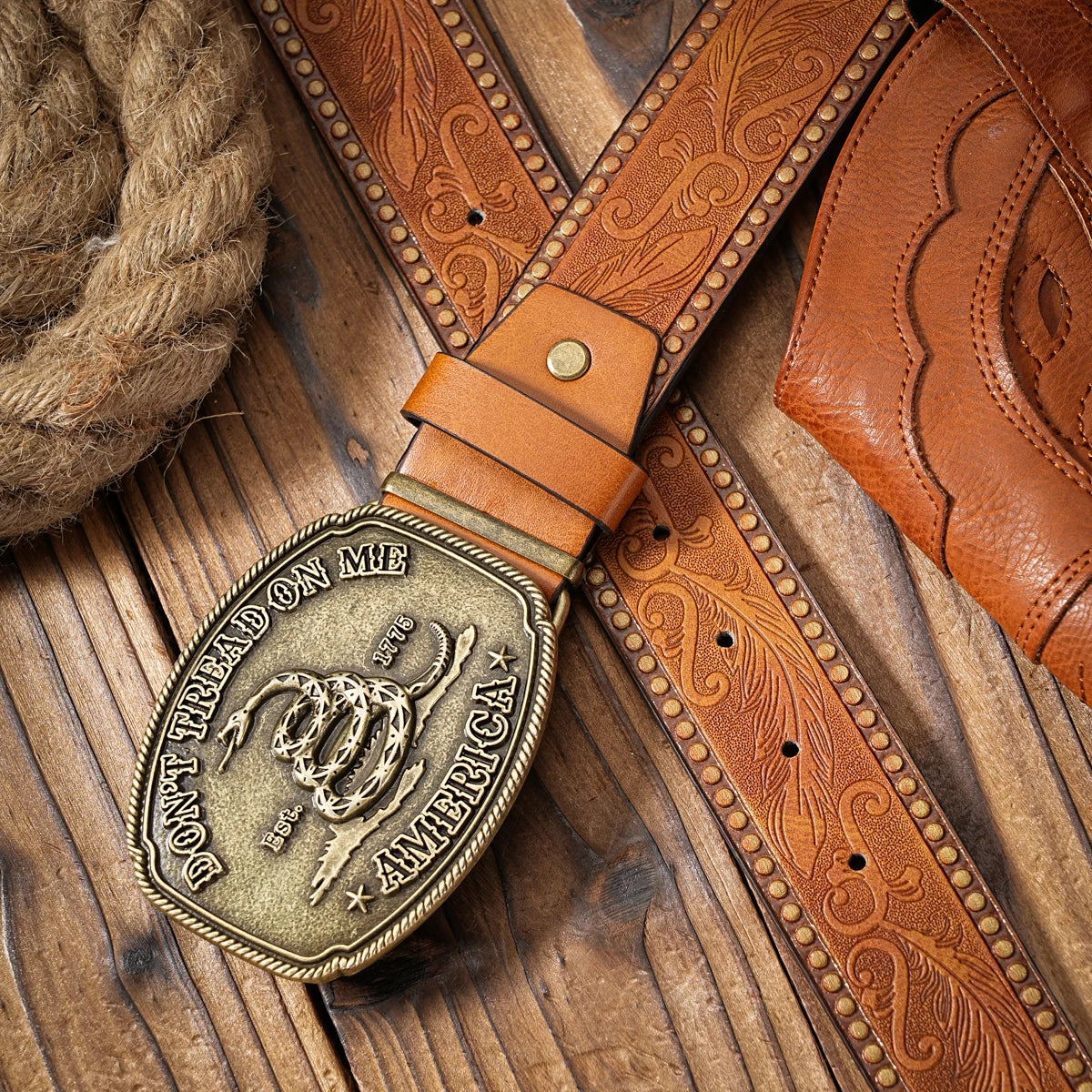 Vintage Western Belt – Unisex PU Leather Belt with Alloy Snake Buckle