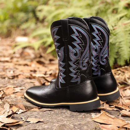 Men’s Western Cowboy Boots Creative Pattern Embroidered Retro