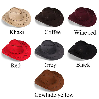 Western Cowboy Hat – Suede Cowgirl & Cowboy Hat for Men & Women